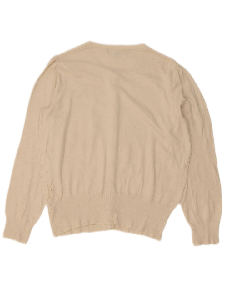 Marks & Spencer Damski sweter Petite Cardigan UK 14 Średni złamanej bieli