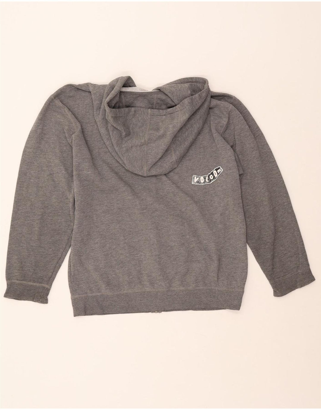 Damski sweter z kapturem i zamkiem błyskawicznym VOLCOM UK 16, duży, szary