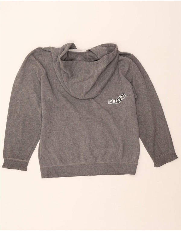 Damski sweter z kapturem i zamkiem błyskawicznym VOLCOM UK 16, duży, szary