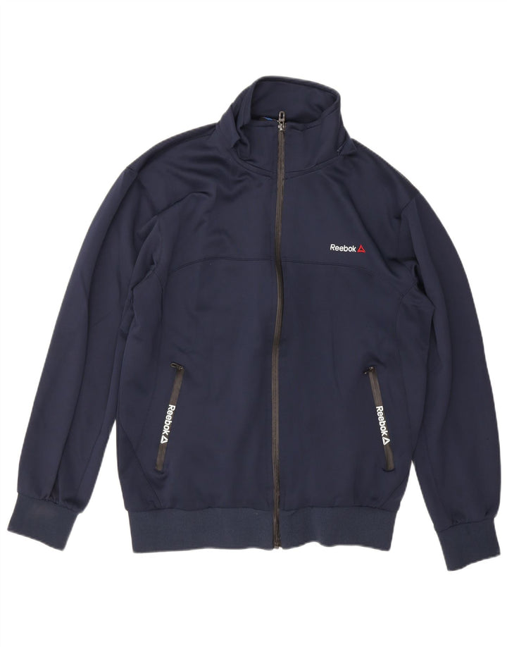 Męska kurtka dresowa Reebok 2XL granatowa, poliester