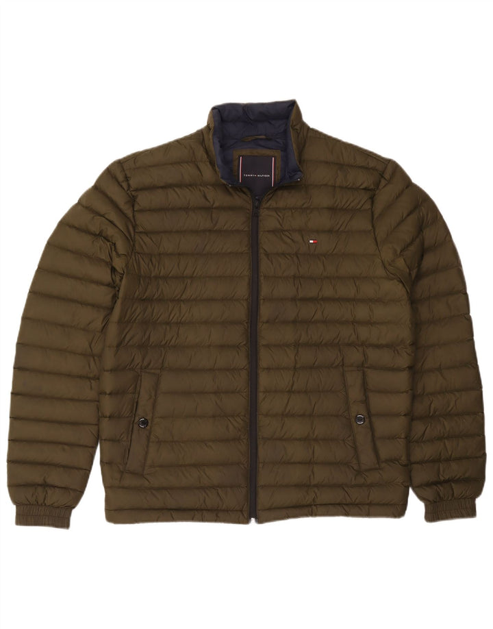 Damska ocieplana kurtka Tommy Hilfiger UK 14, średni khaki, poliamid