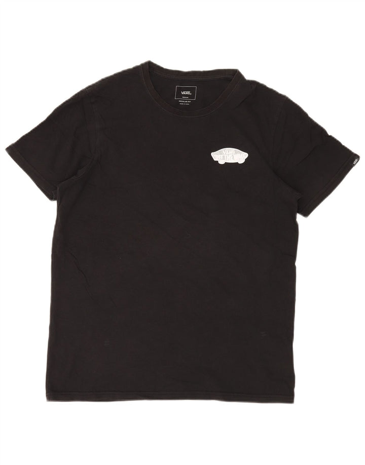 Męski T-shirt Vans o regularnym kroju z grafiką, średni czarny, bawełniany