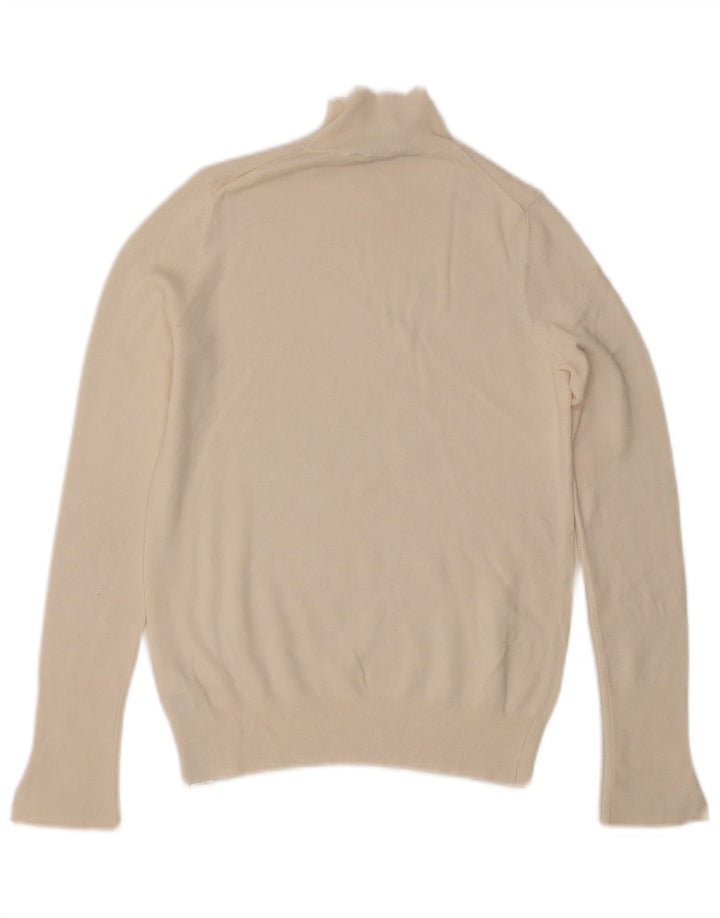 Sweter damski Zara z golfem UK 10 Small w kolorze złamanej bieli, wiskoza