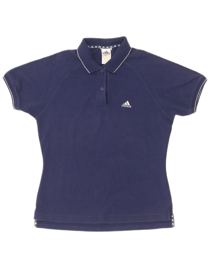 Damska koszulka polo Adidas UK 12, średnia, granatowa, bawełniana