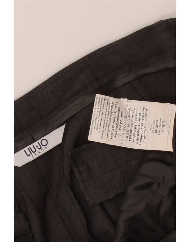 LIU JO Womens Slim Chino Trousers W29 L27 Grey Polyester