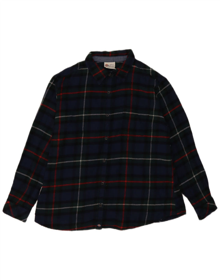 Damska koszula flanelowa oversize DICKIES UK 18 XL w granatową kratkę
