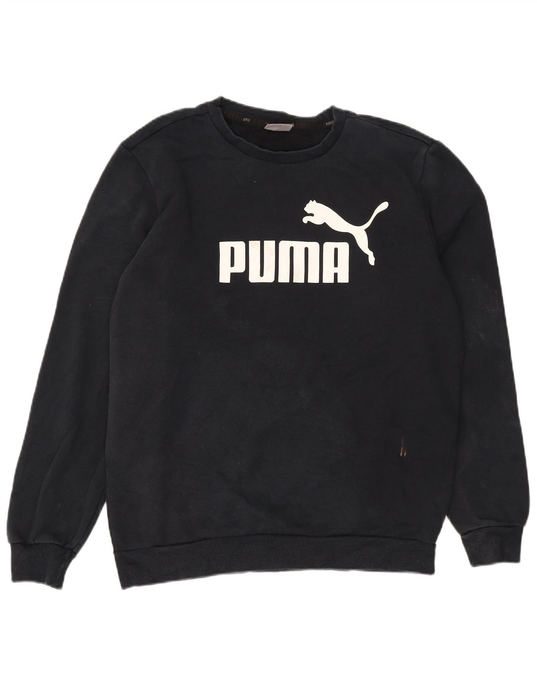 Męska bluza z grafiką Puma, sweter, średni granatowy, bawełniany