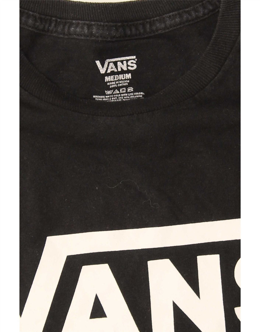 Męski T-shirt z grafiką Vans, średni czarny, bawełniany