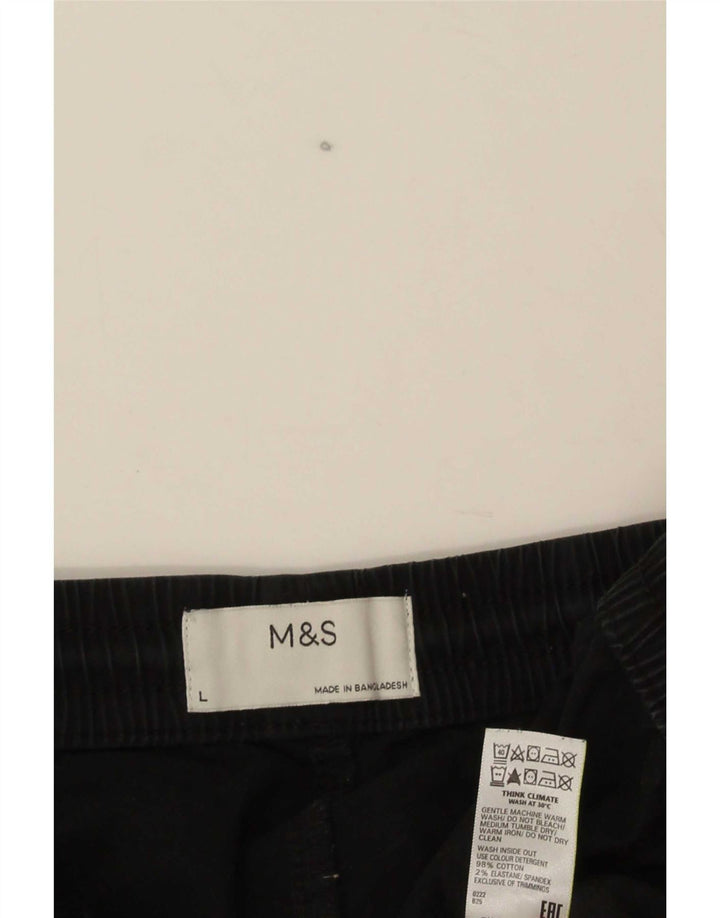 Męskie spodenki Chino Marks & Spencer, duże, W34, czarne, bawełniane