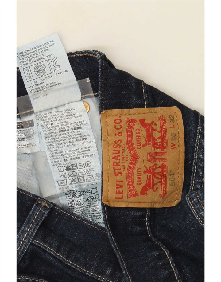 Damskie dżinsy Levi's 504 Straight W30 L32 Granatowa bawełna