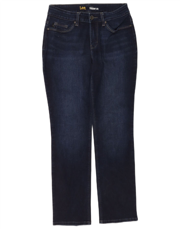 Damskie jeansy Lee Straight W28 L30 granatowe