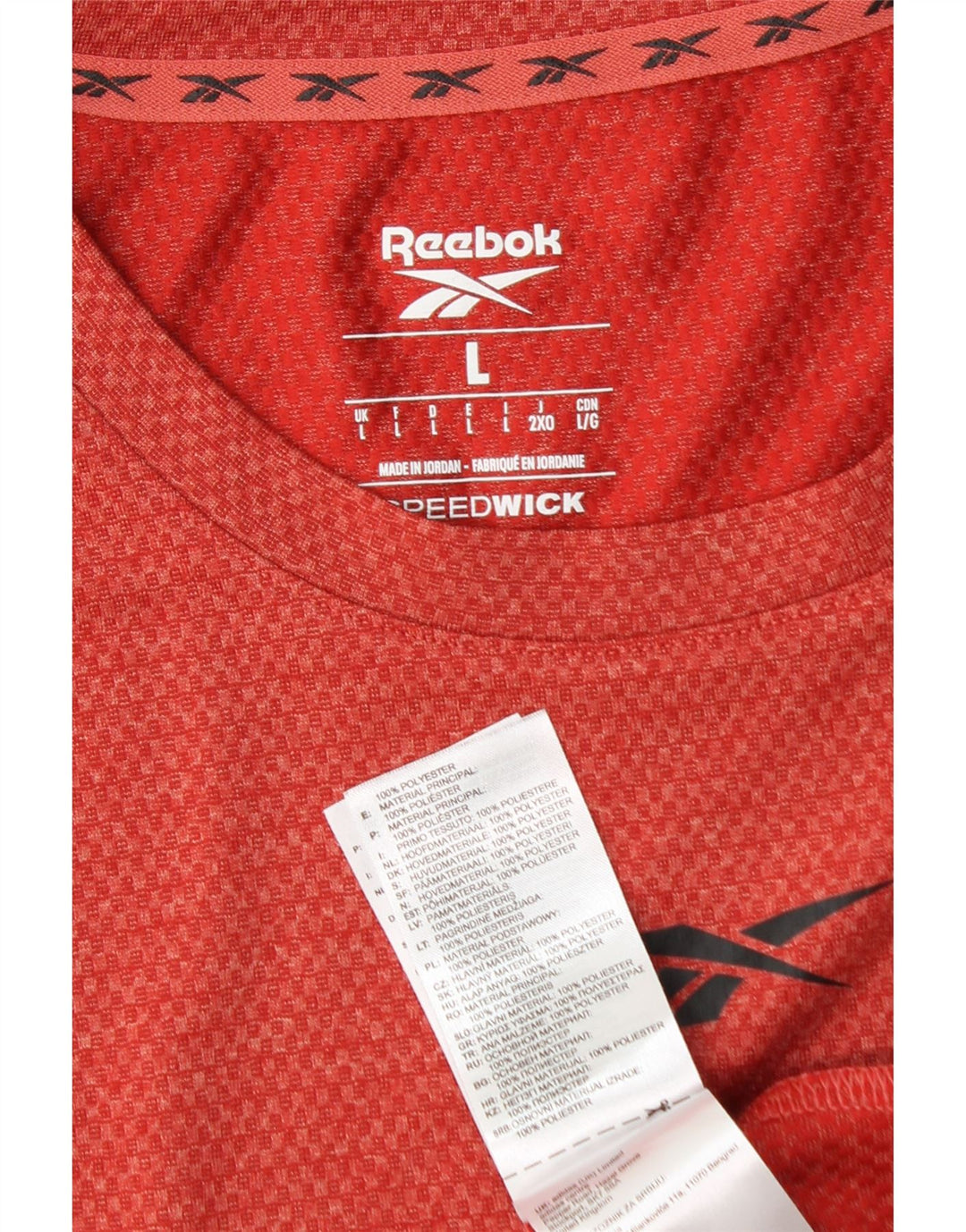 T-shirt męski Reebok, duży, czerwony, poliester