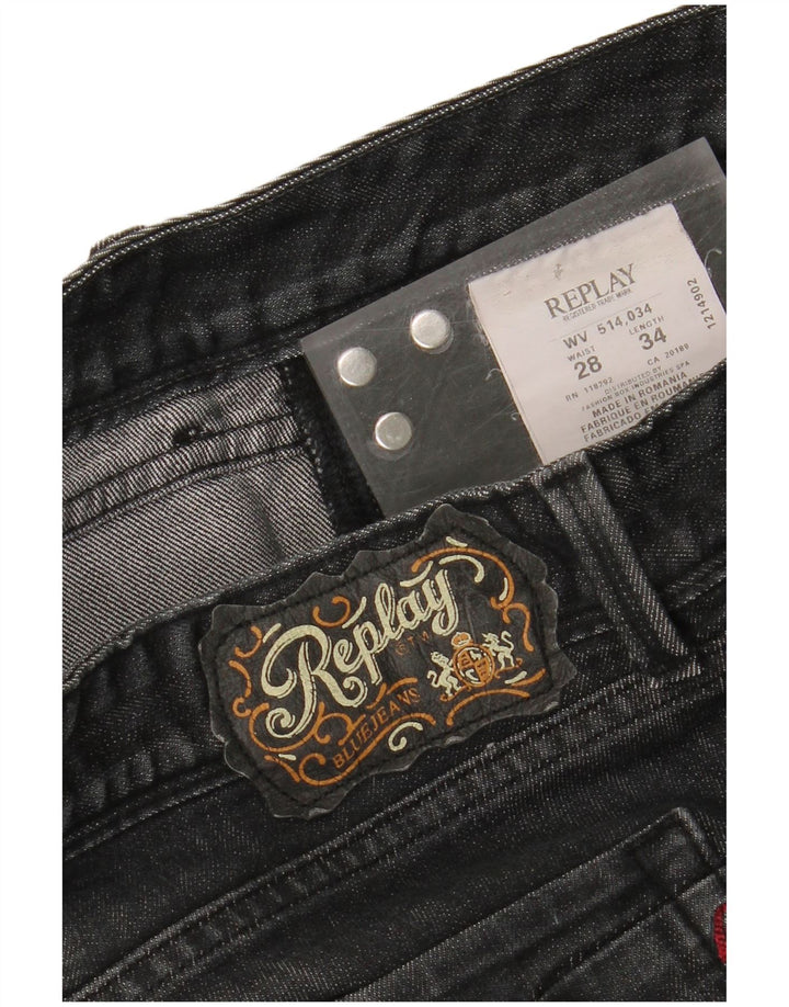REPLAY Womens Blondy Slim Jeans W28 L34 Grey Cotton