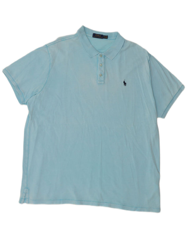 Męska koszulka polo Polo Ralph Lauren 2XL niebieska bawełna