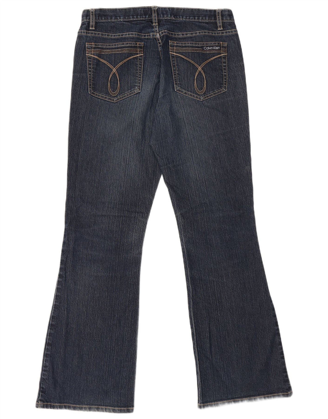 Damskie jeansy rozkloszowane CALVIN KLEIN US 8 Medium W32 L31 Granatowa bawełna