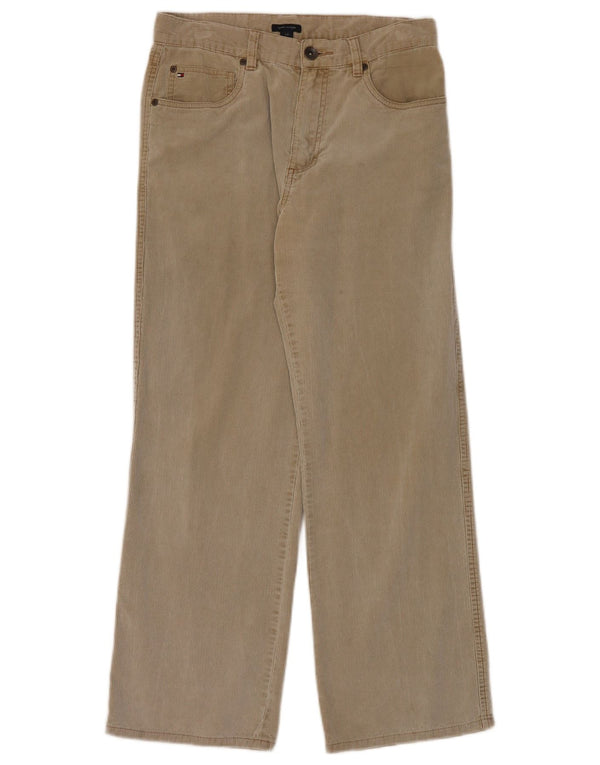 Spodnie sztruksowe Tommy Hilfiger chłopięce 15-16 lat W30 L28 beżowa bawełna