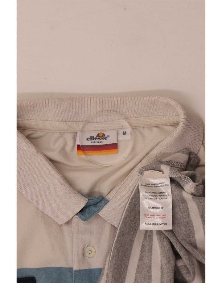 Męska koszulka polo Ellesse Heritage, średnia, wielobarwna, bawełniana w paski