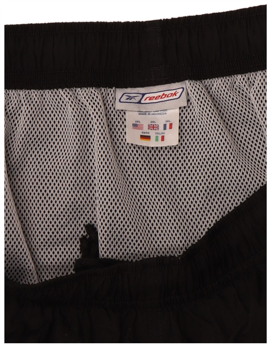 Męskie spodenki sportowe REEBOK 2XL z czarnego nylonu
