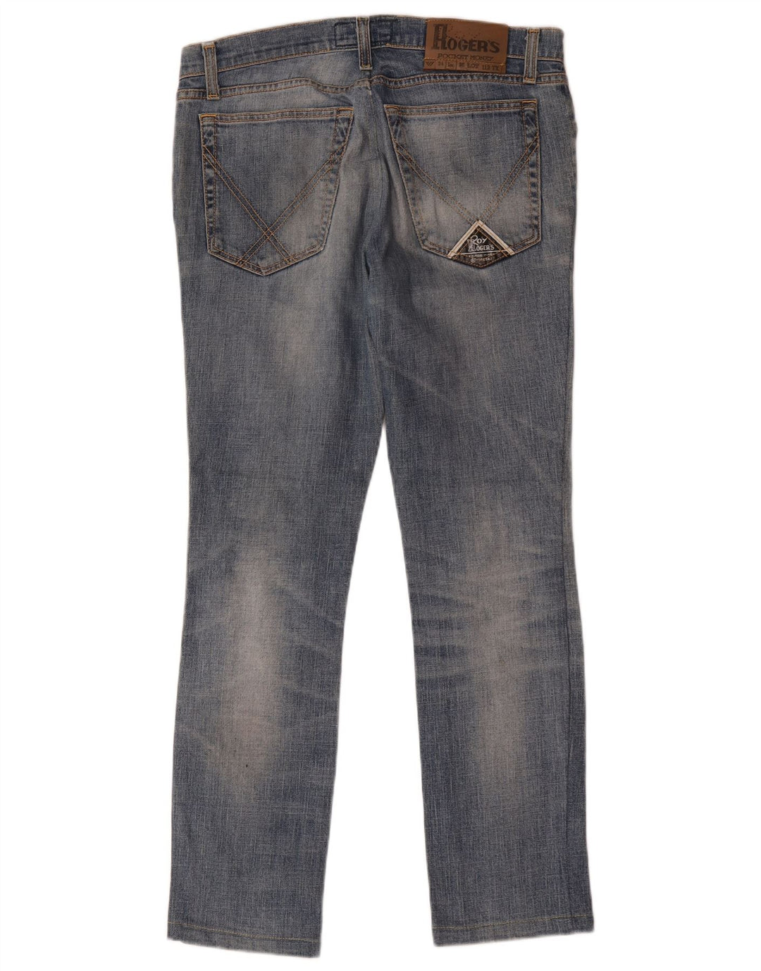 Damskie jeansy slim Roy Rogers W34 L30 Niebieskie bawełniane