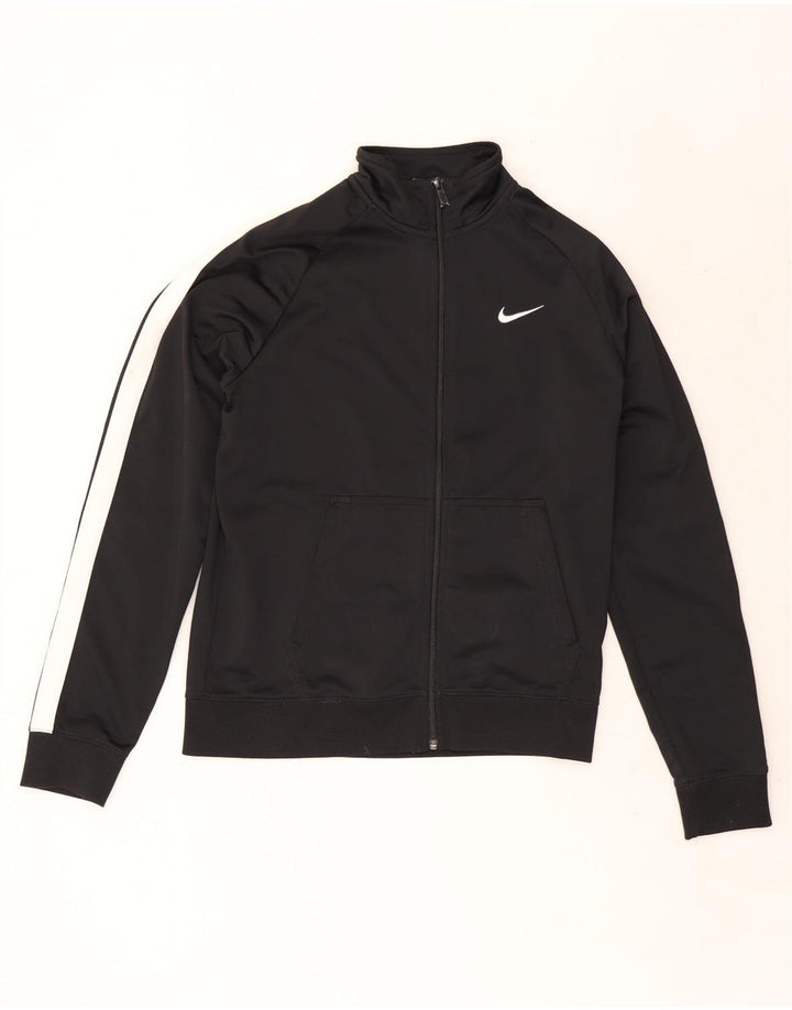 Męska kurtka dresowa Nike, średnia czarna, poliestrowa z blokami kolorów
