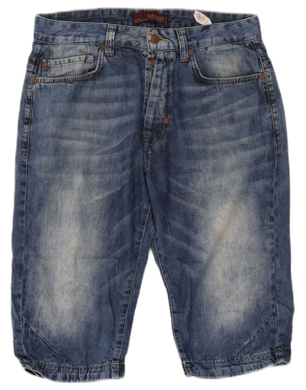 Męskie spodenki jeansowe Zara EU 42 Large W32 Blue Cotton