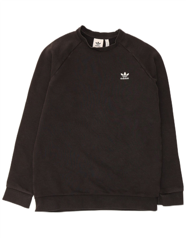 Adidas Męska Bluza Sweter Średni Czarny Bawełna