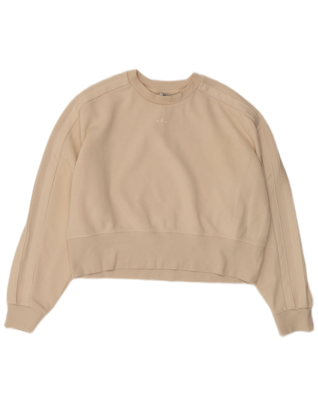 Damska bluza Adidas Crop Jumper UK 12 Średnia beżowa bawełna