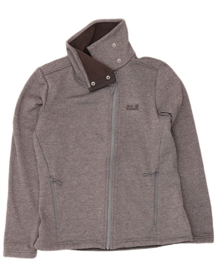 Damska kurtka dresowa Jack Wolfskin UK 14, średnioszara, nakrapiana