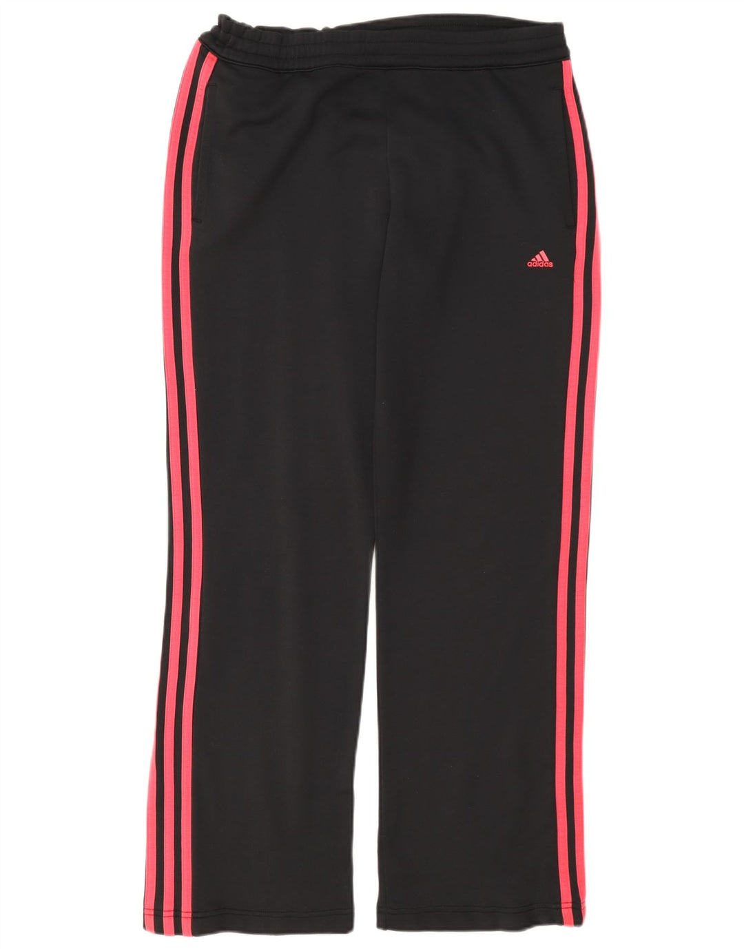 Damskie spodnie dresowe Adidas UK 12, średni czarny poliester