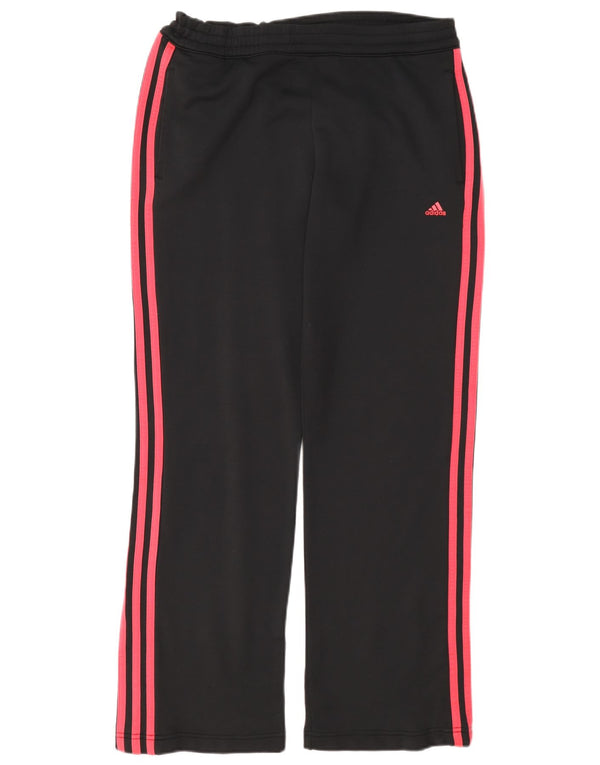 Damskie spodnie dresowe Adidas UK 12, średni czarny poliester