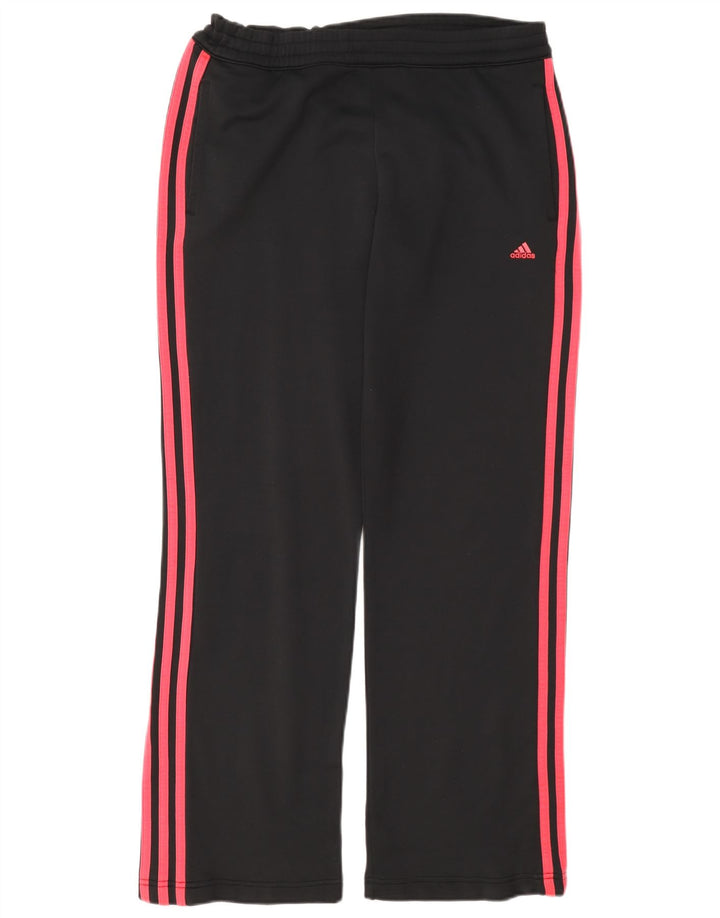 Damskie spodnie dresowe Adidas UK 12, średni czarny poliester