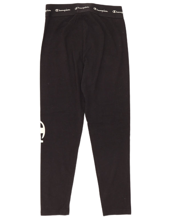 Damskie legginsy Champion Graphic UK 12, średnie, czarne, bawełniane