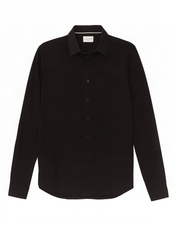 Calvin Klein Mens Extra Slim Fit Shirt Size 38 15 Medium Black