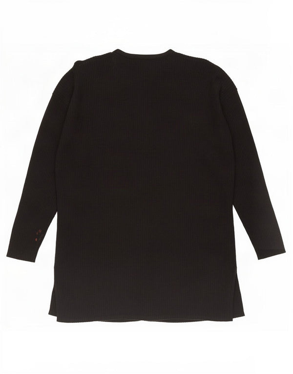 Marks & Spencer Womens Open Cardigan Sweater UK 18 Large Black Viscose