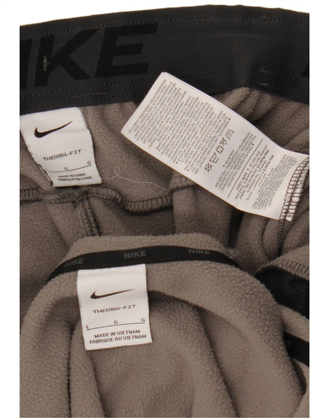 Męski dres z kapturem Nike Therma-Fit, duży, szary, nakrapiany poliester