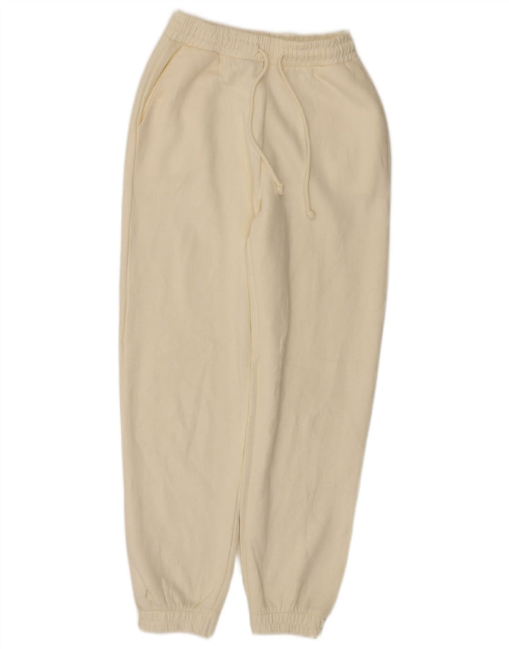 Damskie spodnie dresowe Zara Joggers UK 8 Small Off White Polyester
