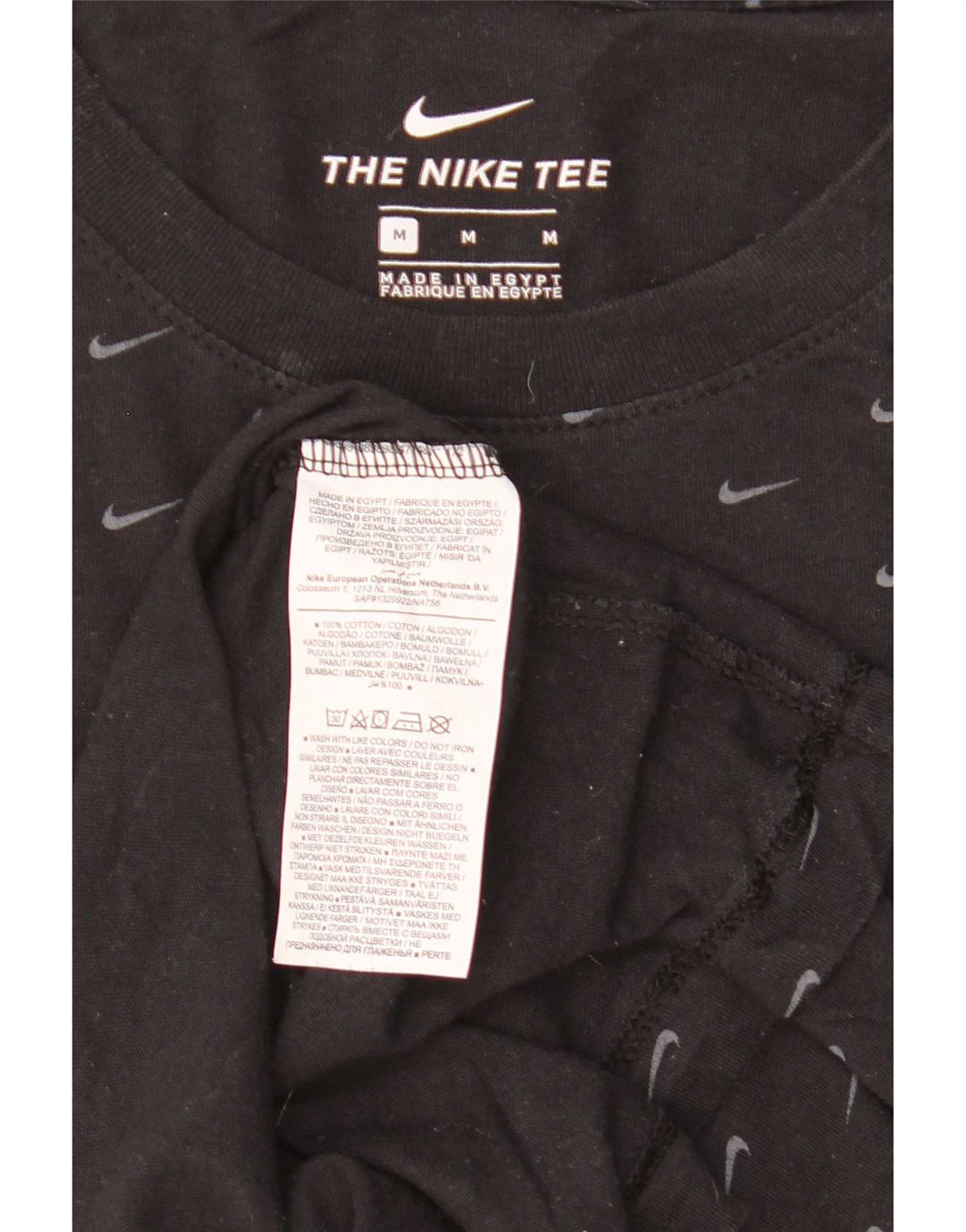 Męski T-shirt z grafiką Nike, średni czarny, bawełniany