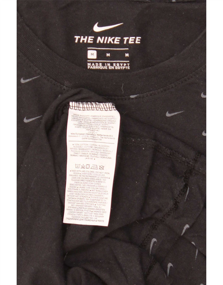 Męski T-shirt z grafiką Nike, średni czarny, bawełniany