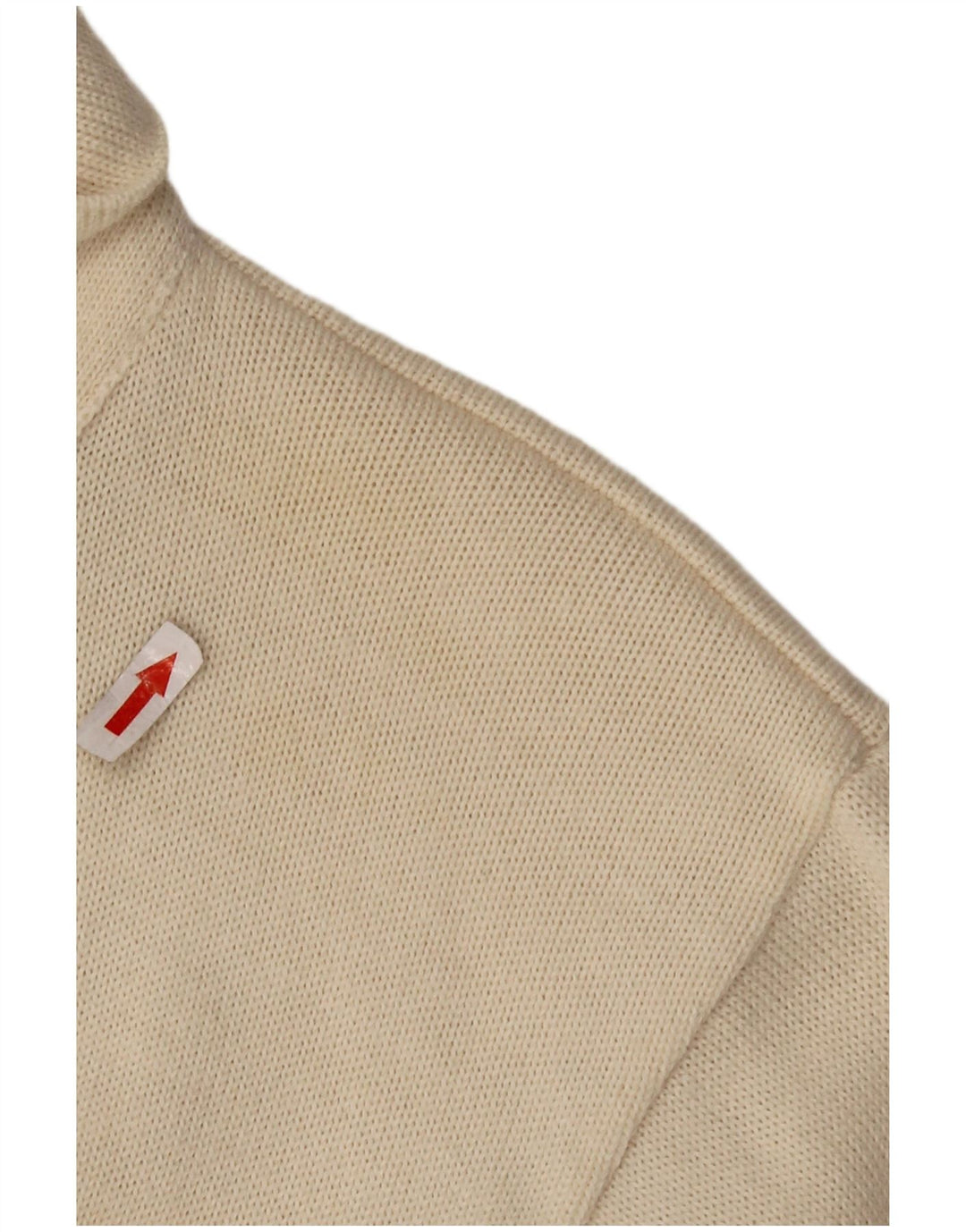 Damska bluzka koszulowa CIRO ESPOSITO UK 14, duża, wełniana w kolorze złamanej bieli