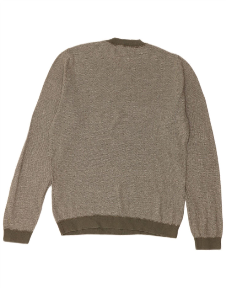 Męski sweter Jack & Jones z okrągłym dekoltem, mały, bawełniany khaki