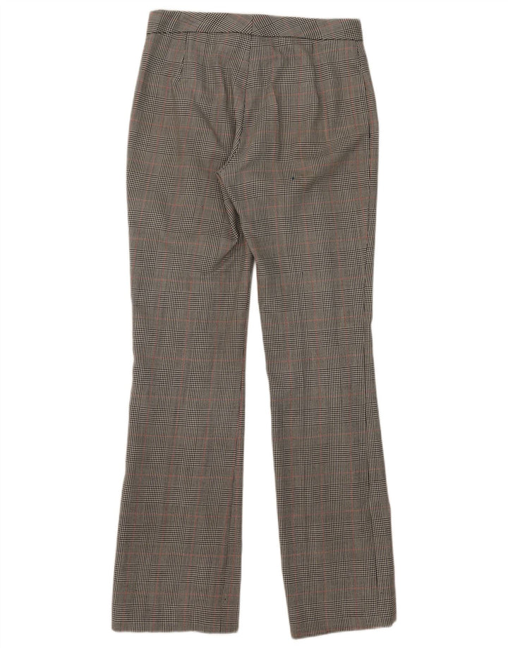 Spodnie garniturowe damskie Zara Bootcut EU 38 Small W28 L32 Szara wełna w pepitkę