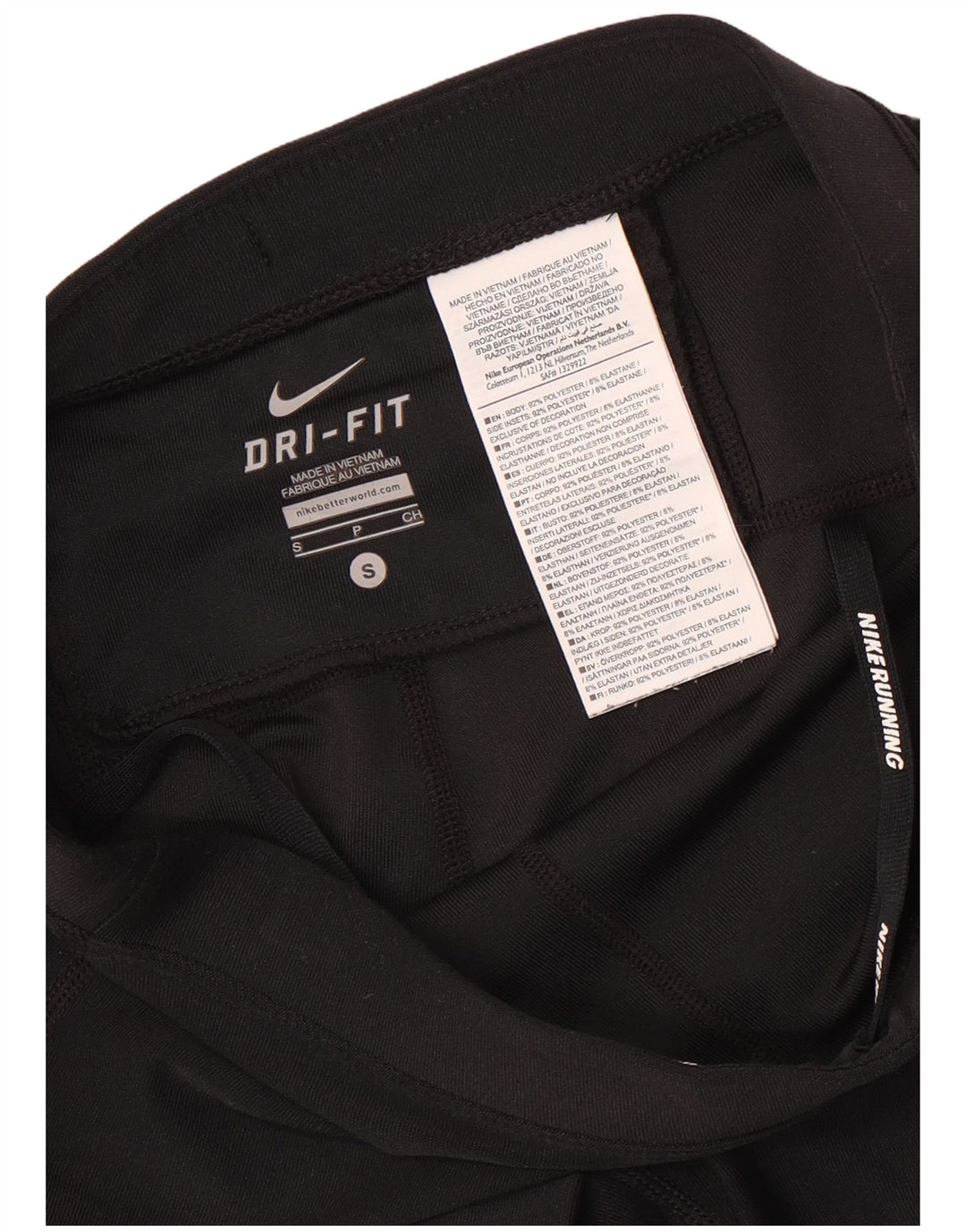 Damskie spodenki sportowe Nike Dri Fit UK 8, małe, czarne, poliestrowe