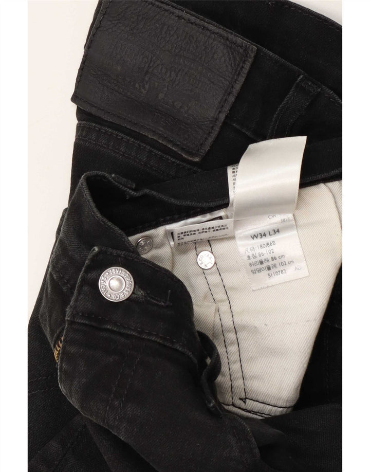 Męskie jeansy Levi's W34 L34 Szara bawełna