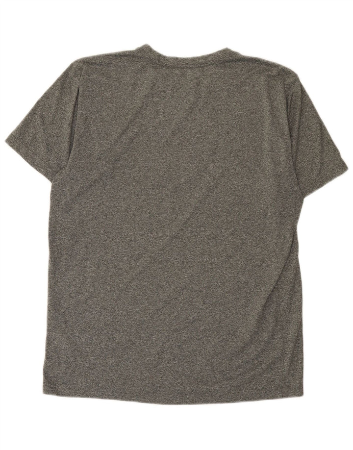 Męski T-shirt Nike Dri Fit z grafiką, średnioszary, nakrapiany poliester