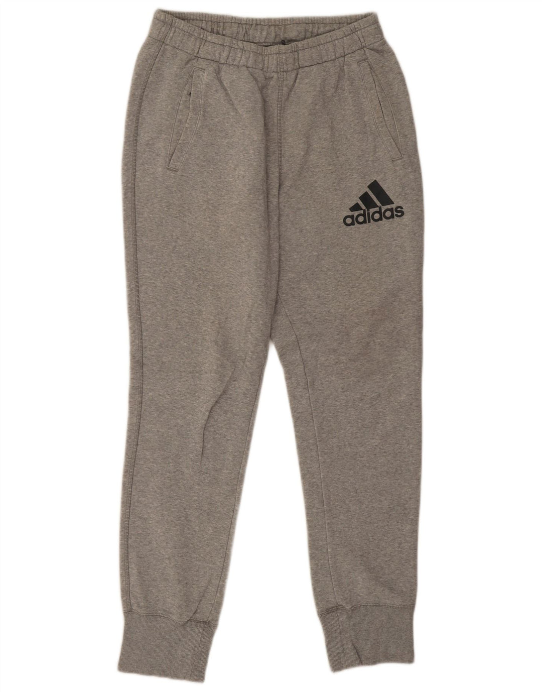 Adidas Męskie spodnie dresowe Joggery Średnioszare, bawełniane nakrapiane