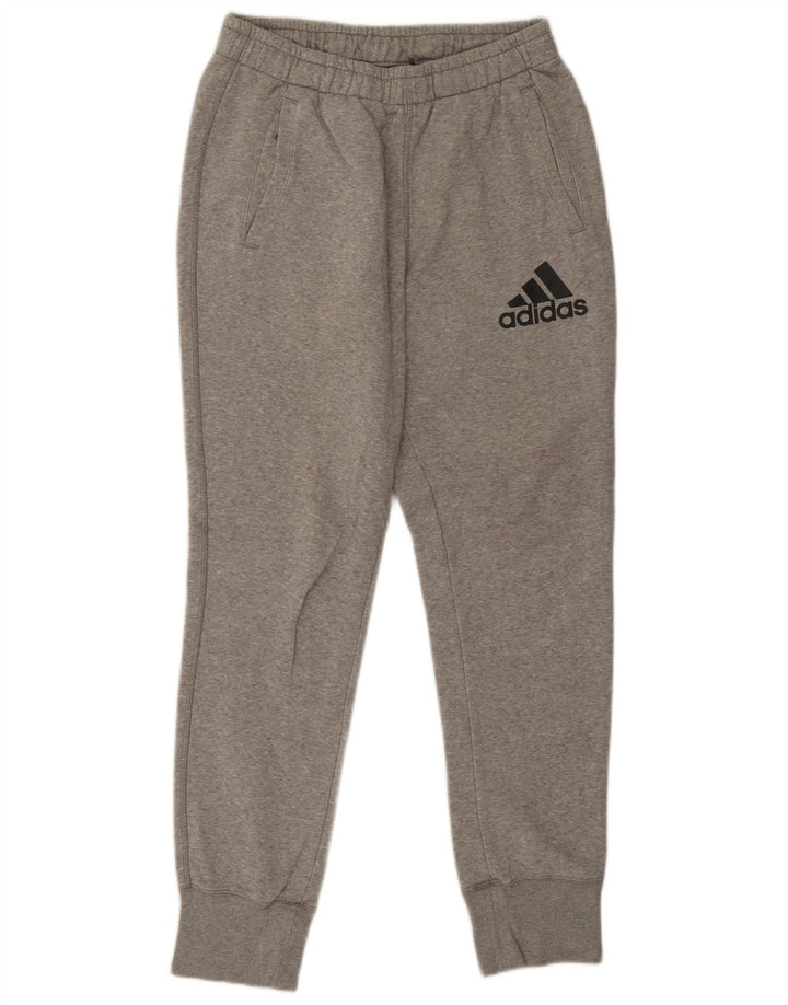 Adidas Męskie spodnie dresowe Joggery Średnioszare, bawełniane nakrapiane