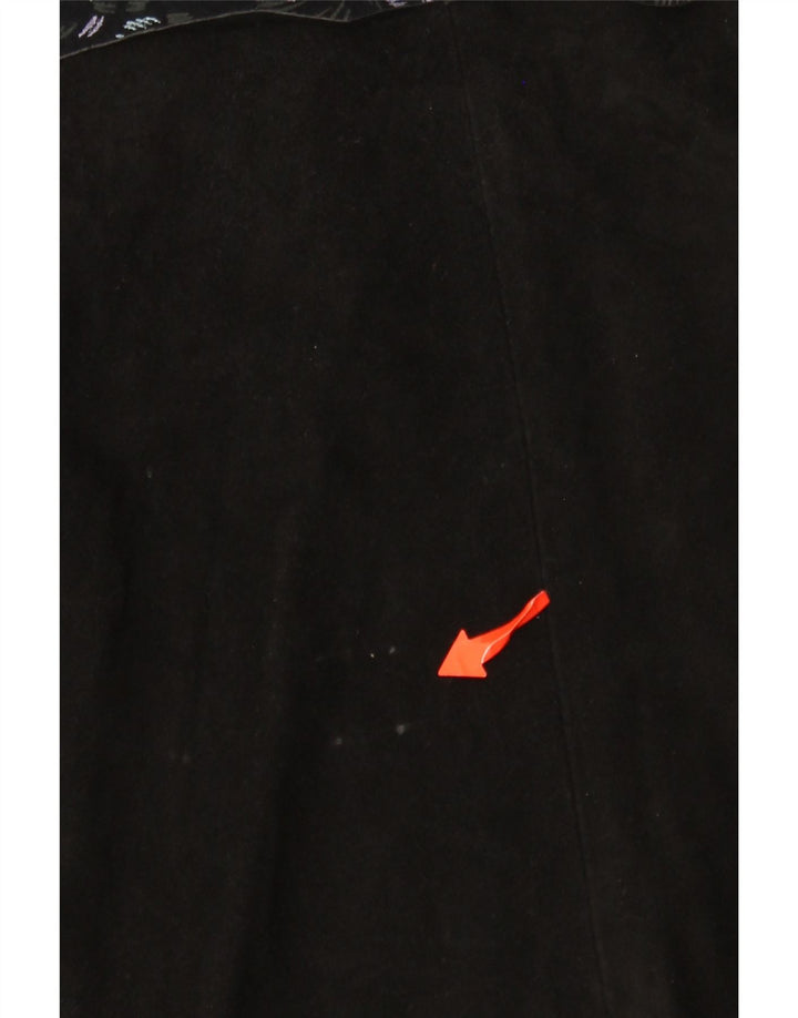 Damska spódnica kopertowa VINTAGE W30 Średni czarny kwiatowy