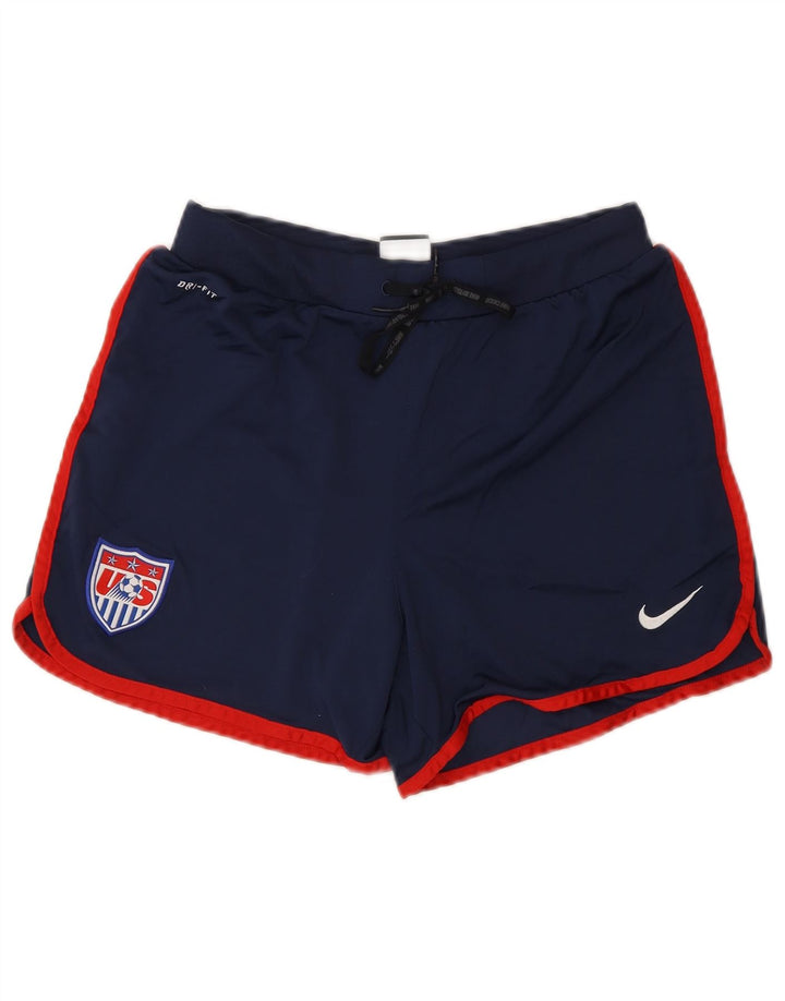 Damskie spodenki sportowe Nike Dri Fit UK 8, małe, granatowe, poliestrowe