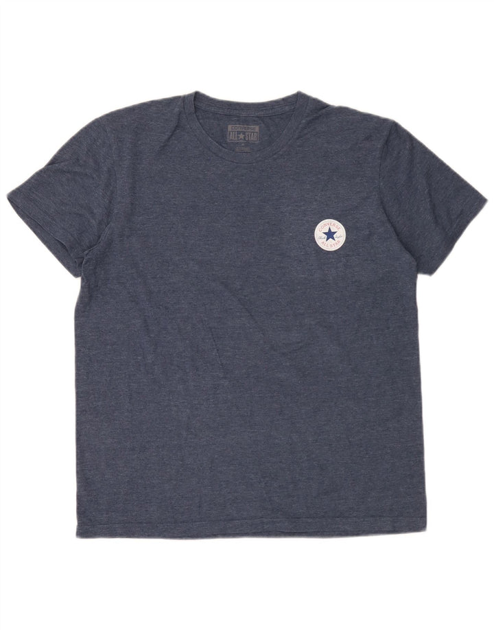 T-shirt męski Converse Chuck Taylor, bawełniany, średni niebieski