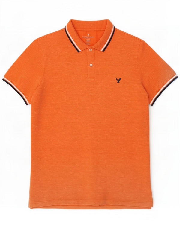 Męska koszulka polo American Eagle o klasycznym kroju XL Pomarańczowa nakrapiana bawełna